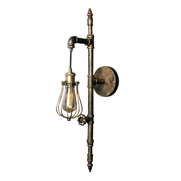 Velegnet væglampe fra Design by grönlund i kobber.