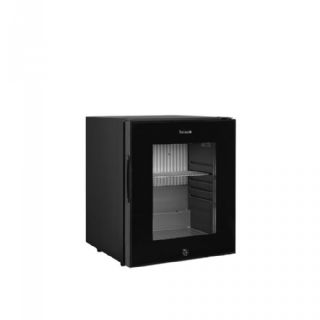 Tefcold - minibar køleskab med rammefri glasdør TM33G (sort)