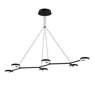 Arm 6 LED loftslampe i sort fra Design by Grönlund