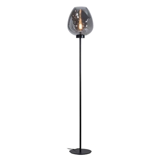 Torch gulvlampe i sort/røgfarvet fra Design by Grönlund