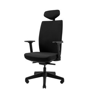 Manager Soft kontorstol fra FTI - her vist med armlæn (tilkøb).