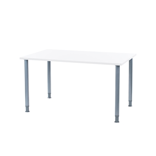 Oporto Futura kantinebord 80x130 fra FTI i hvid/aluminium.