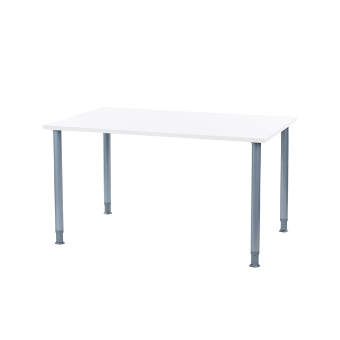 Oporto Futura kantinebord 80x130 fra FTI i hvid/aluminium.