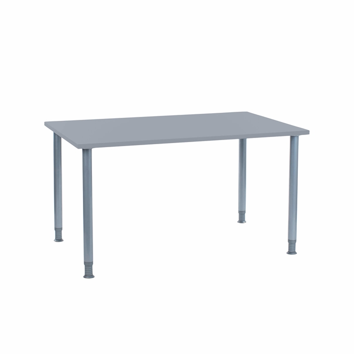 Oporto Futura kantinebord 80x130 fra FTI i lysegrå/aluminium.