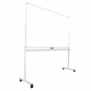 ECO dobbelt whiteboard på hjul fra FTI i hvid/alu.