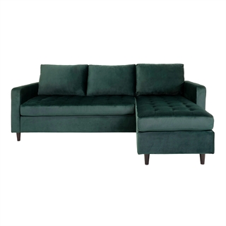 Elegant sofa i høj kvalitet fra House nordic i mørkegrøn/træ
