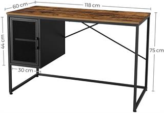 Illustration af møblets dimensioner