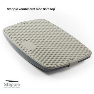 Steppie Balanceplade og gummimåtte i grå og blå.