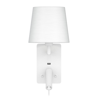 Denver USB LED væglampe i hvid fra Design by Grönlund