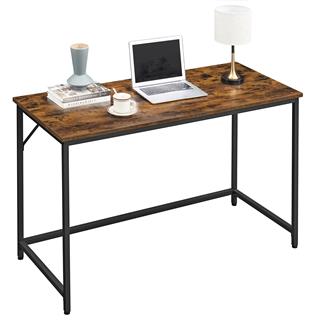 Produktbillede af Vasagle skrivebord i rustik brun med sort stel.
