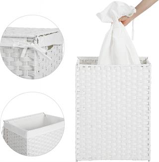 Produktbillede af Vasagle vasketøjskurv i hvid.