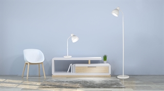 Miljøbillede med Blink lamper fra Design by Grönlund - her vist i hvid.