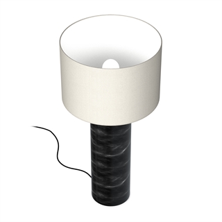  Börts model A bordlampe i sort/hvid fra Design by Grönlund set oppefra.