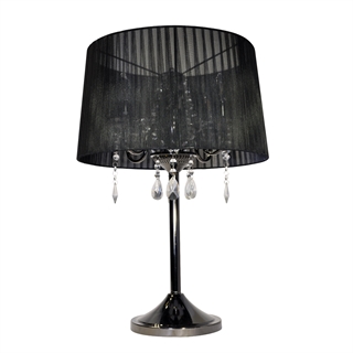 Crystal bordlampe i sort krom/sort fra Design by Grönlund.