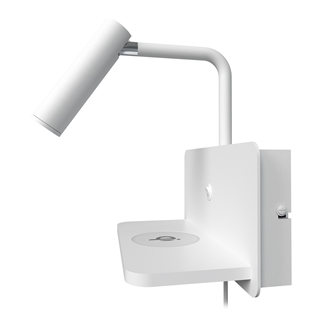  Davos USB væglampe med trådløs mobilopladning fra Design by Grönlund.