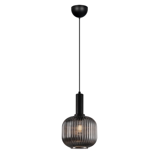 Lantern loftslampe i sort/røgfarvet fra Design by Grönlund