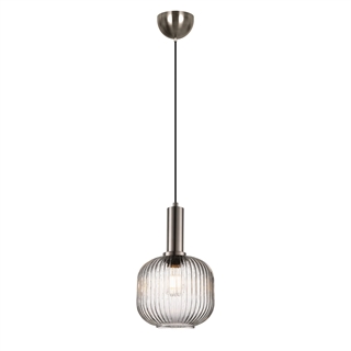Lantern loftslampe i satin/klar fra Design by Grönlund