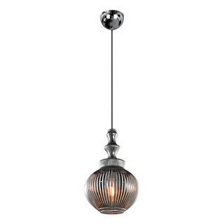 Palace loftslampe i sort/røgtfarvet glas fra Design by Grönlund