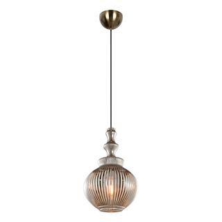 Palace loftslampe i messing/champagnefarvet glas fra Design by Grönlund