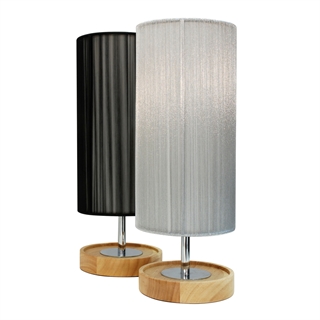 Toledo bordlamper med skærm i sort eller sølv fra Design by Grönlund