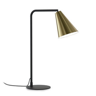 Vigo bordlampe i sort og messing fra Design by Grönlund