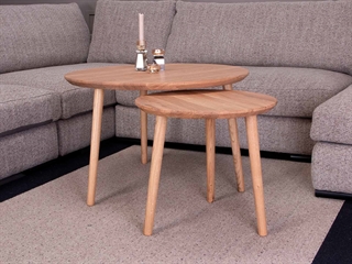Miljøbillede med Conical 43 og 48 sofabordben fra House of Sander.