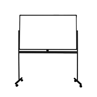 ECO dobbelt whiteboard på hjul fra FTI i hvid/sort.