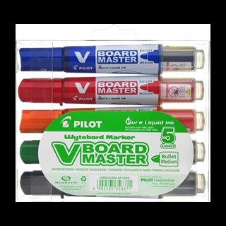Pilot whiteboard tusser i 5 farver.