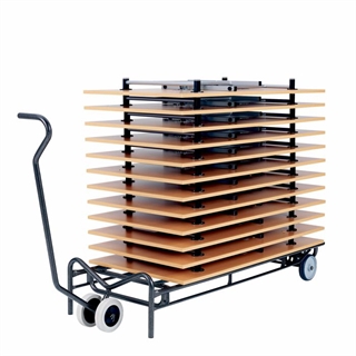 Stabelfix 125x71 cm bordvogn fra FTI - med kørestang (skal tilkøbes).