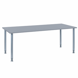 Oporto Futura kantinebord 80x180 fra FTI i lysegrå/aluminium.