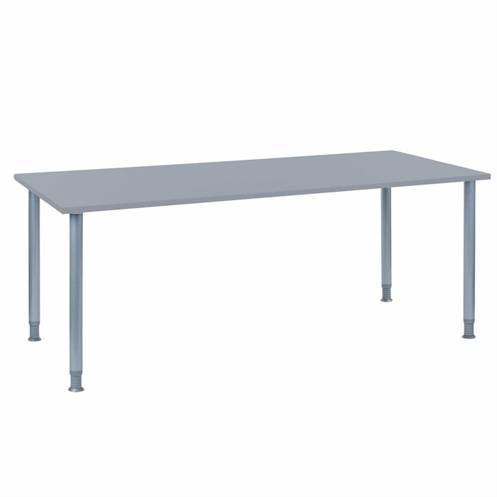 Oporto Futura kantinebord 80x180 fra FTI i lysegrå/aluminium.