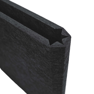 Detalje af ECO foldbar bordskærm fra FTI.