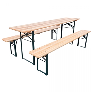 München Basic bord bænksæt fra FTI i fyr/mørkegrøn.