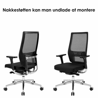 Preta kontorstol med mesh-ryg fra FTI.