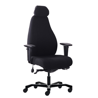 Duro XL kontorstol fra FTI i sort.