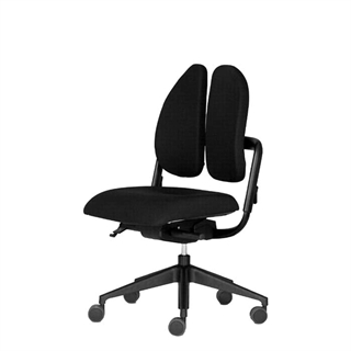 Duo-Back ergonomisk kontorstol i sort fra FTI.