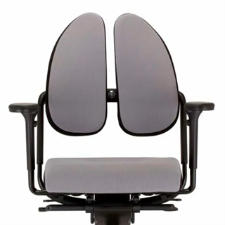 Detajle af Duo-Back ergonomisk kontorstol. Fås kun i sort - armlæn er tilkøb.