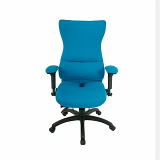 SD1 ergonomisk kontorstol fra FTI - her vist i turkisblå.