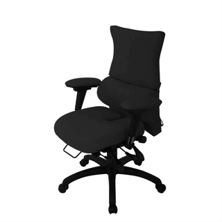 SD2 ergonomisk kontorstol fra FTI - her vist i sort.