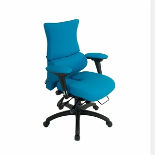 SD2 ergonomisk kontorstol fra FTI - her vist i turkisblå.