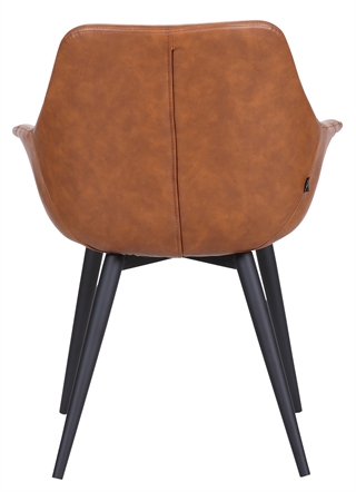 Signe spisebordsstol i cognac/sort fra House of Sander.