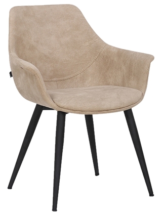 Signe spisebordsstol i taupe/sort fra House of Sander.