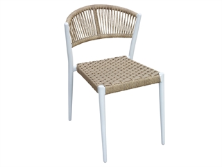 Astrid spisebordsstol i beige/hvid fra House of Sander.