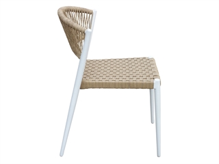 Astrid spisebordsstol i beige/hvid fra House of Sander.
