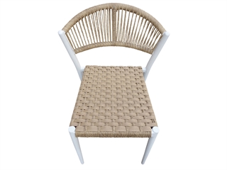 Astrid spisebordsstol i beige/hvid fra House of Sander.