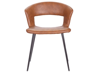 Tora spisebordsstol i cognac/sort fra House of Sander.