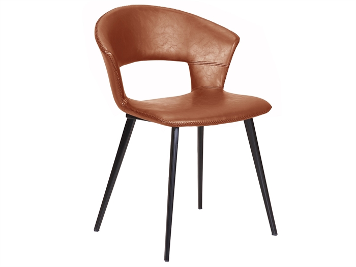 Tora spisebordsstol i cognac/sort fra House of Sander.