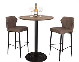 Miljøbillede med Runa  barstol i cognac/sort fra House of Sander.