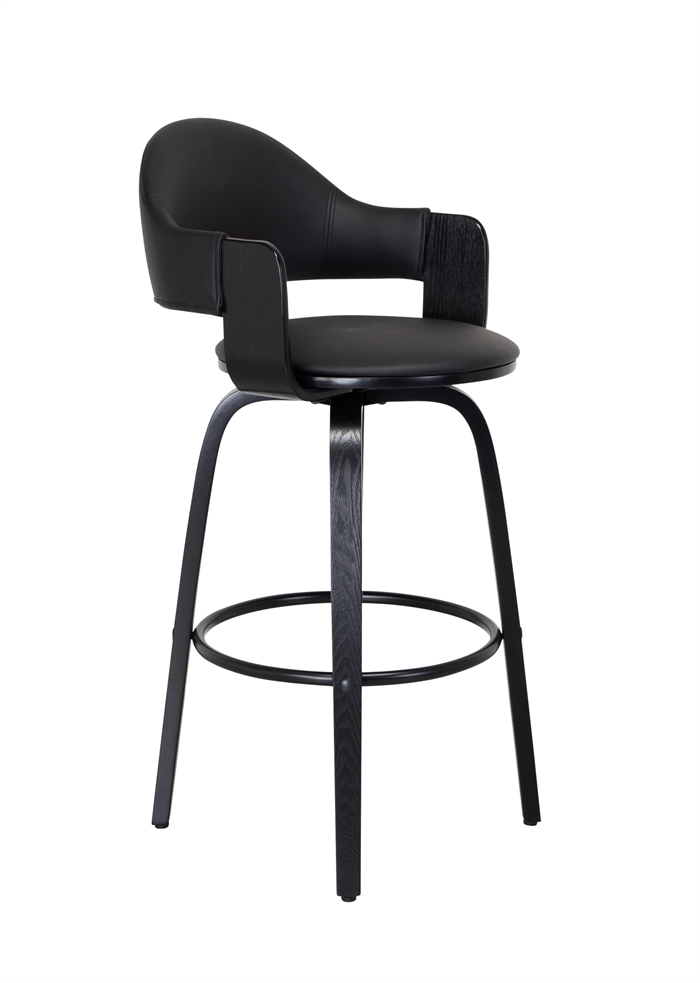 Magne sort barstol med drejefunktion fra House of Sander.