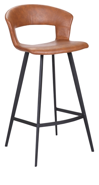 Tora høj barstol i cognac/sort fra House of Sander.